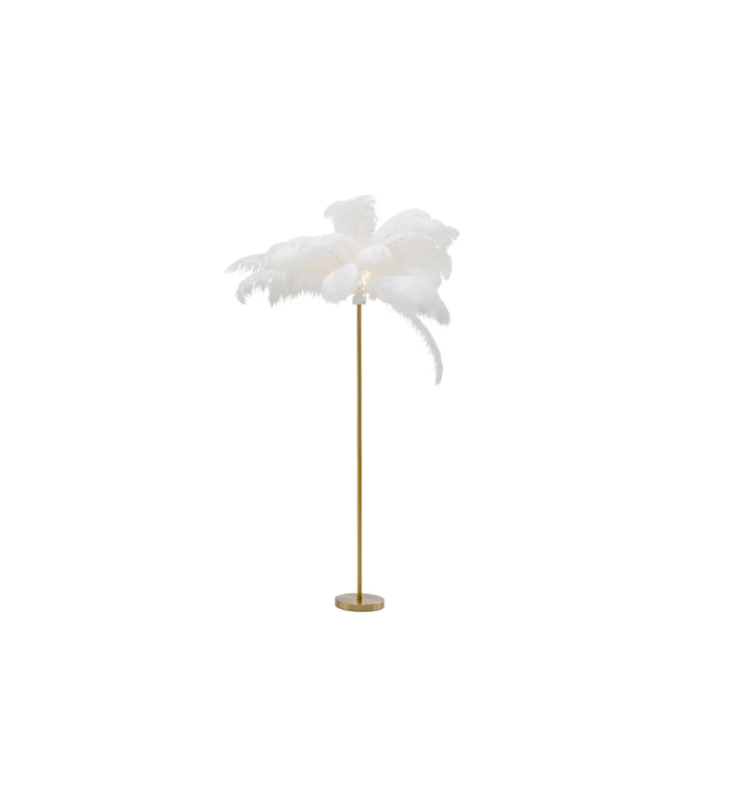 Lampa podłogowa FEATHER PALM 165 Cm Pióra biała*KDesign Discount
