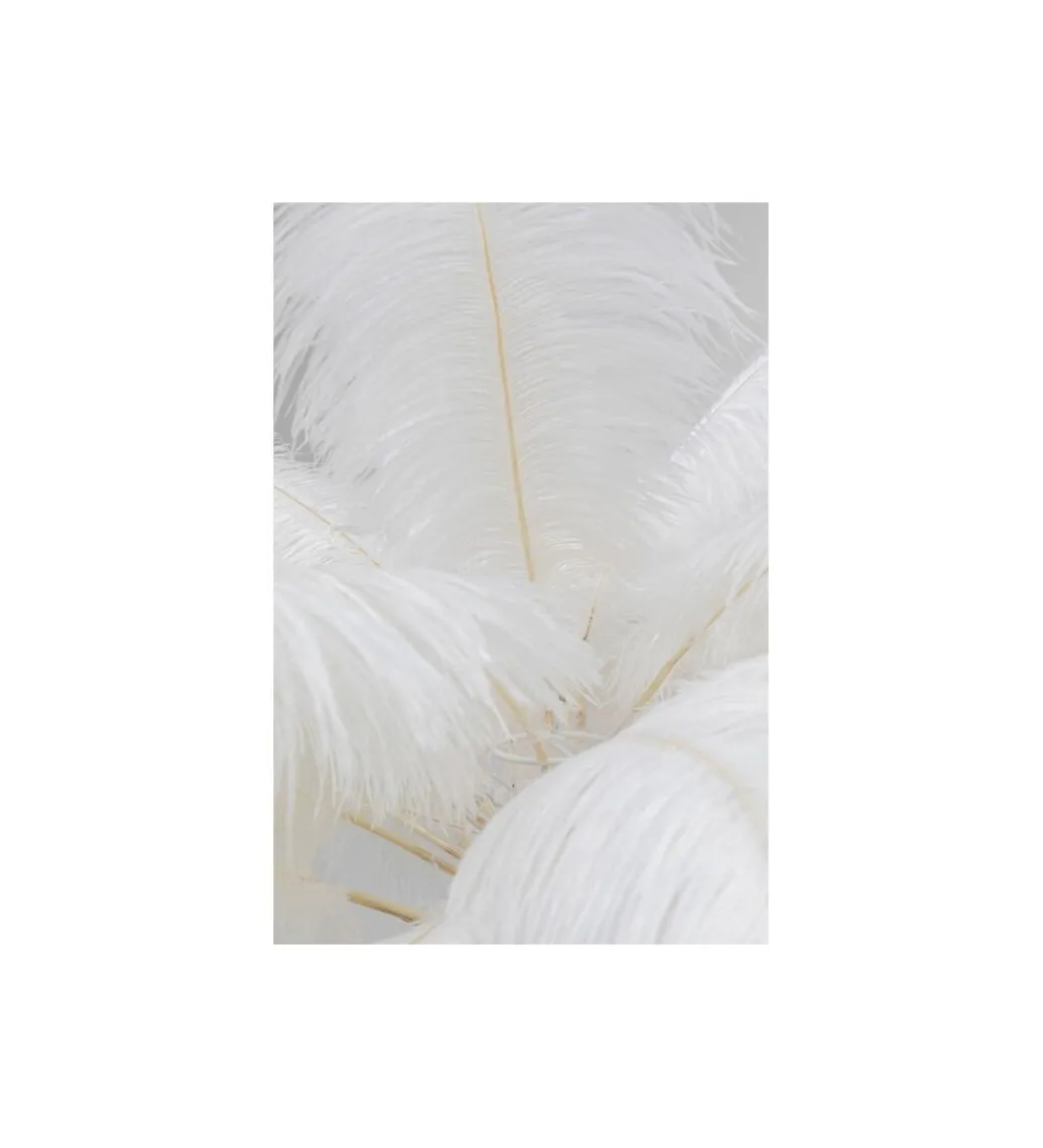 Lampa podłogowa FEATHER PALM 165 Cm Pióra biała*KDesign Discount