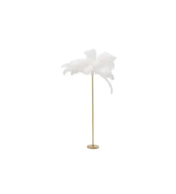 Lampa podłogowa FEATHER PALM 165 Cm Pióra biała*KDesign Discount