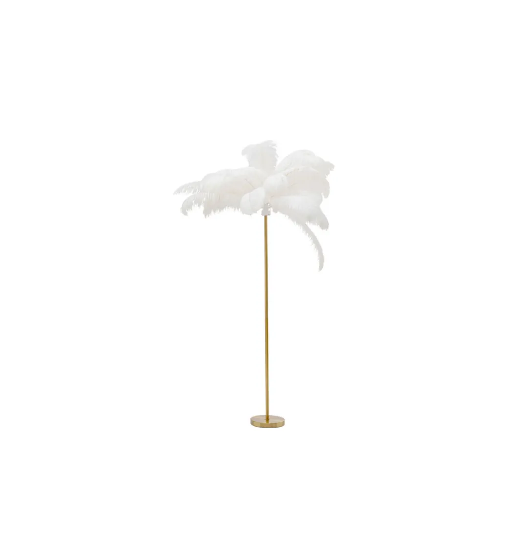 Lampa podłogowa FEATHER PALM 165 Cm Pióra biała*KDesign Discount