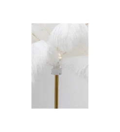 Lampa podłogowa FEATHER PALM 165 Cm Pióra biała*KDesign Discount