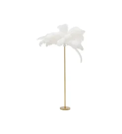 Lampa podłogowa FEATHER PALM 165 Cm Pióra biała*KDesign Discount