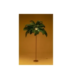 Lampa podłogowa FEATHER PALM 165 cm pióra turkusowa*KDesign New