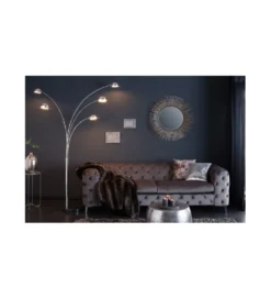 Lampa podłogowa Five chrom 200 cm srebrna*Invicta Interior New