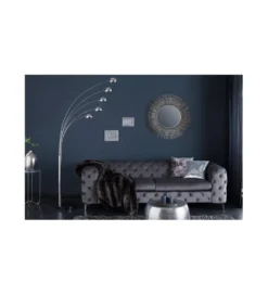 Lampa podłogowa Five chrom 200 cm srebrna*Invicta Interior New