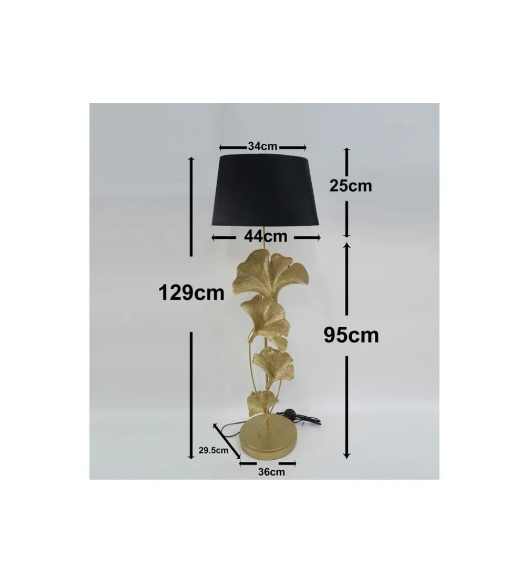 Lampa podłogowa GINKGO LEAFS 129 cm złoty*KDesign Online