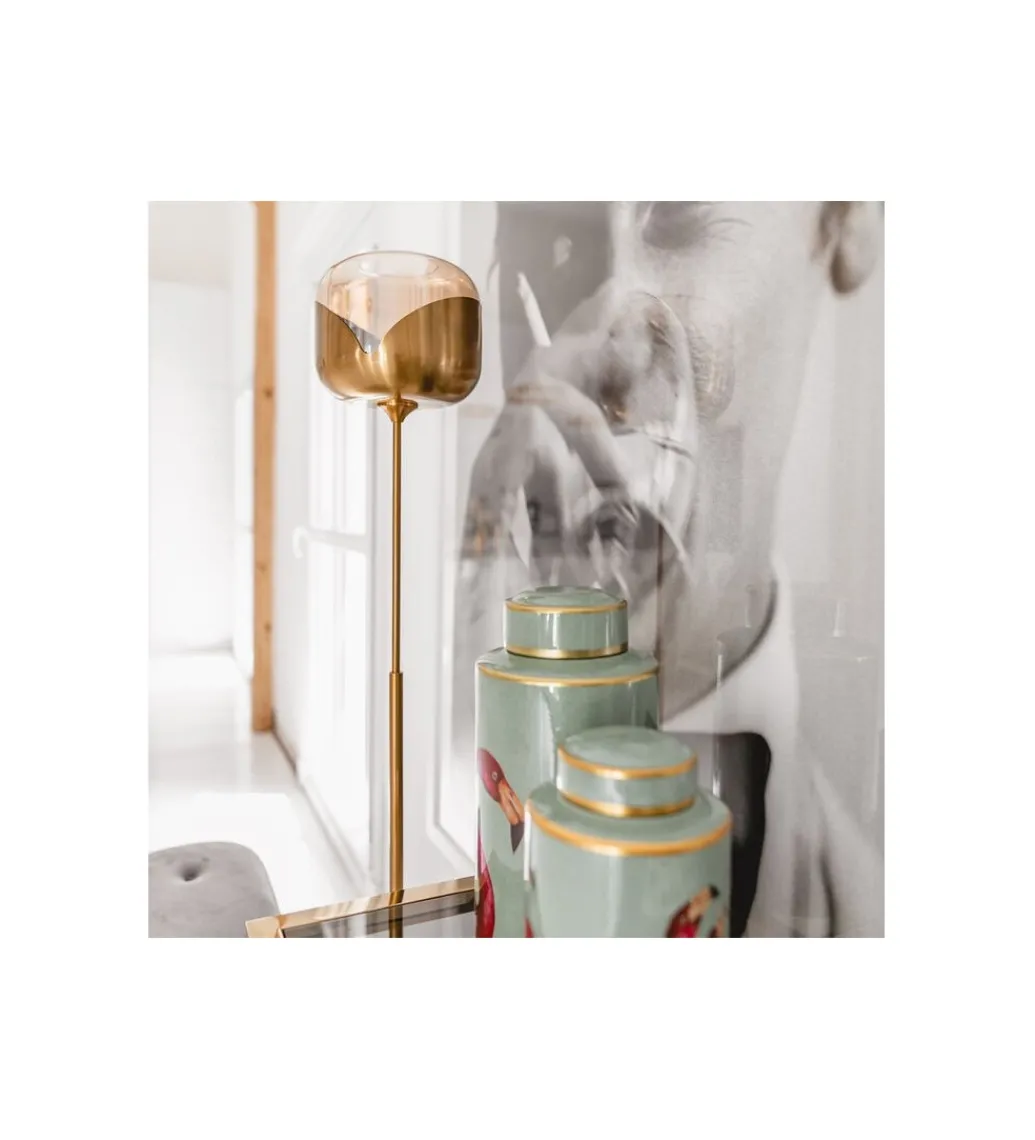 Lampa podłogowa Golden Goblet 160 cm złota*KDesign Outlet