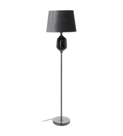 Lampa podłogowa HEMLA 156 cm szklana czarno szara*Zona-Design Online