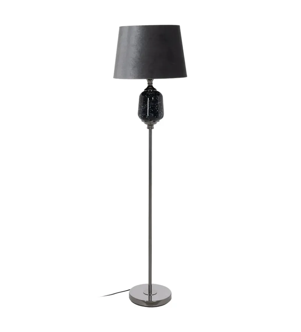 Lampa podłogowa HEMLA 156 cm szklana czarno szara*Zona-Design Online