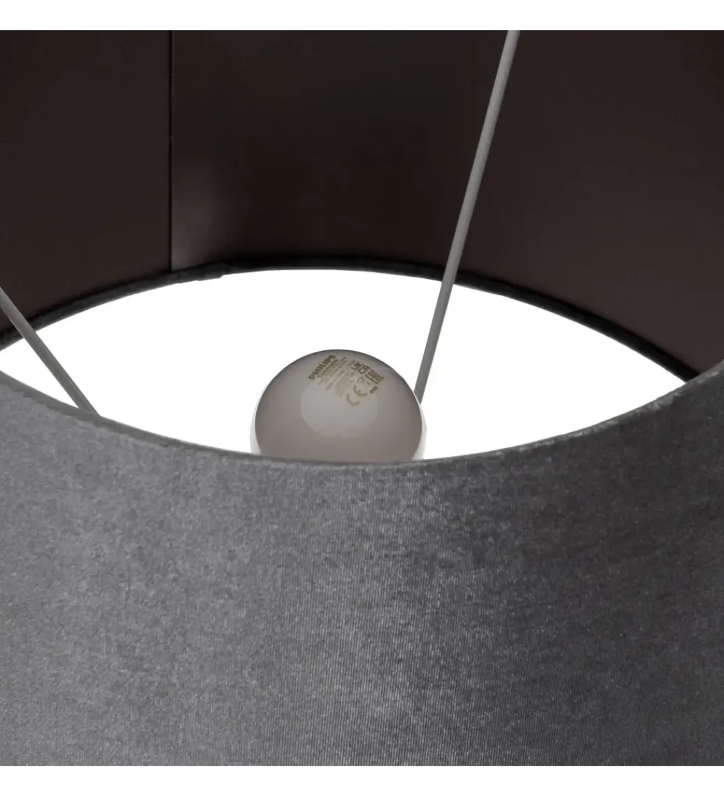 Lampa podłogowa HEMLA 156 cm szklana czarno szara*Zona-Design Online