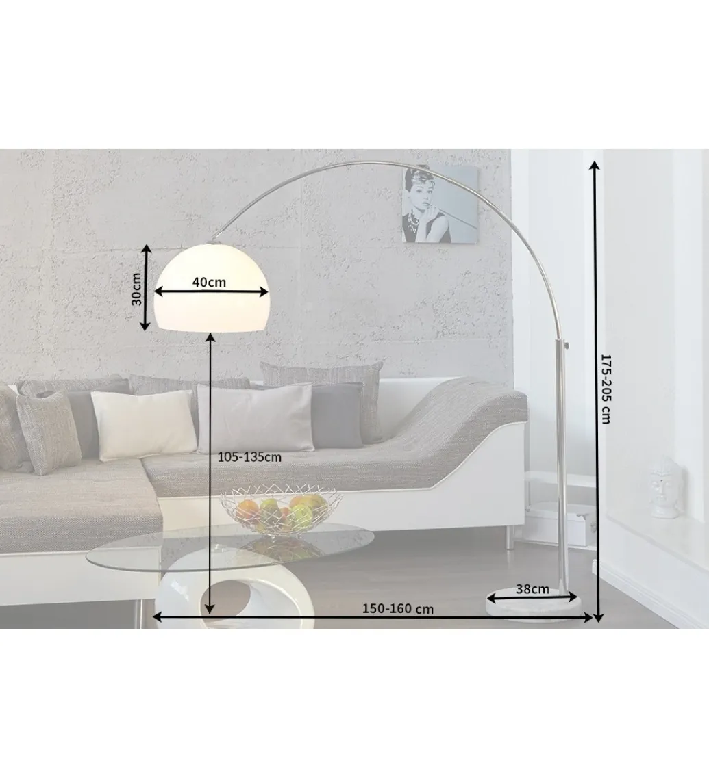 Lampa Podłogowa II Big Bow biała*Invicta Interior Clearance