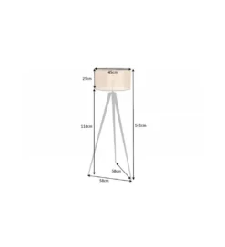 Lampa podłogowa JAWA Viviena 140 cm naturalna*Invicta Interior Best