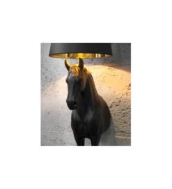 Lampa podłogowa Koń Horse Black Beauty czarna*Invicta Interior Discount