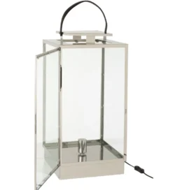 Lampa podłogowa LATARNIA 76 cm srebrna*J-Line Best