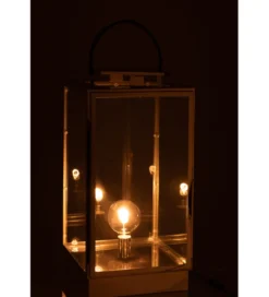 Lampa podłogowa LATARNIA 76 cm srebrna*J-Line Best