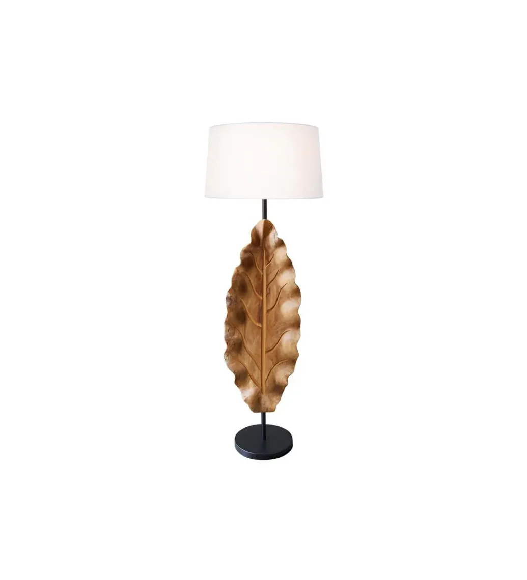 Lampa podłogowa LEAF 130 cm drewno teak*Invicta Interior Hot