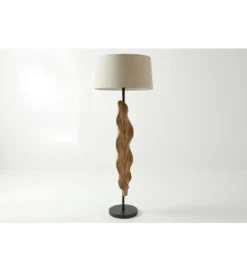 Lampa podłogowa LEAF 130 cm drewno teak*Invicta Interior Hot