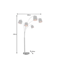 Lampa podłogowa Levels 202 cm czarno złota*Invicta Interior Outlet