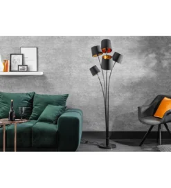 Lampa podłogowa Levels 178 cm czarno złota*Invicta Interior Clearance