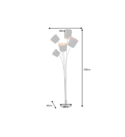 Lampa podłogowa Levels 178 cm czarno złota*Invicta Interior Clearance