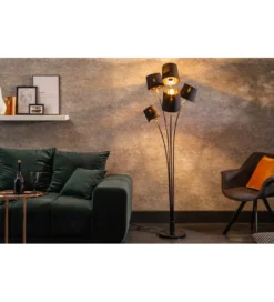 Lampa podłogowa Levels 178 cm czarno złota*Invicta Interior Clearance