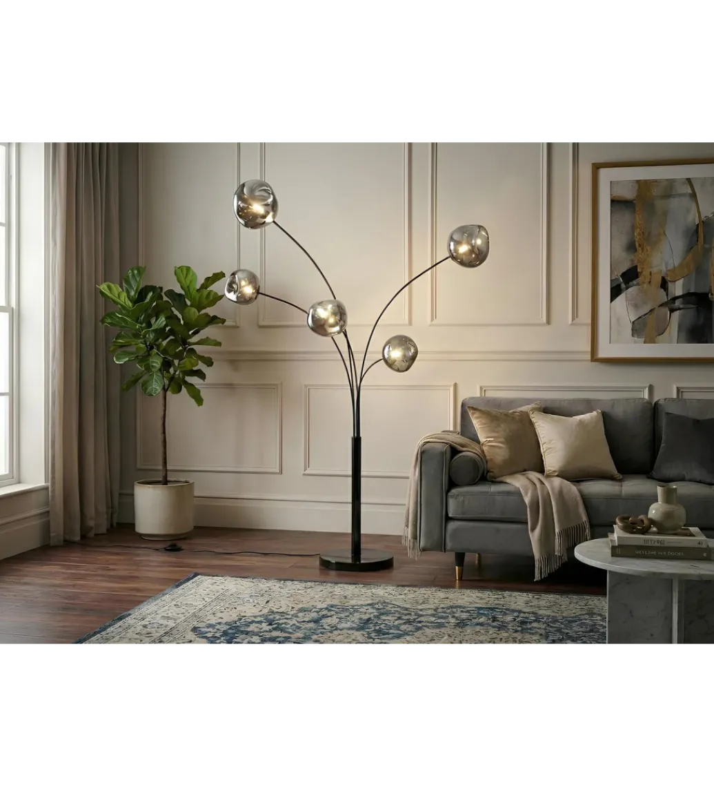 Lampa podłogowa LIQUID DIAMOND 202 cm szara*Invicta Interior Online