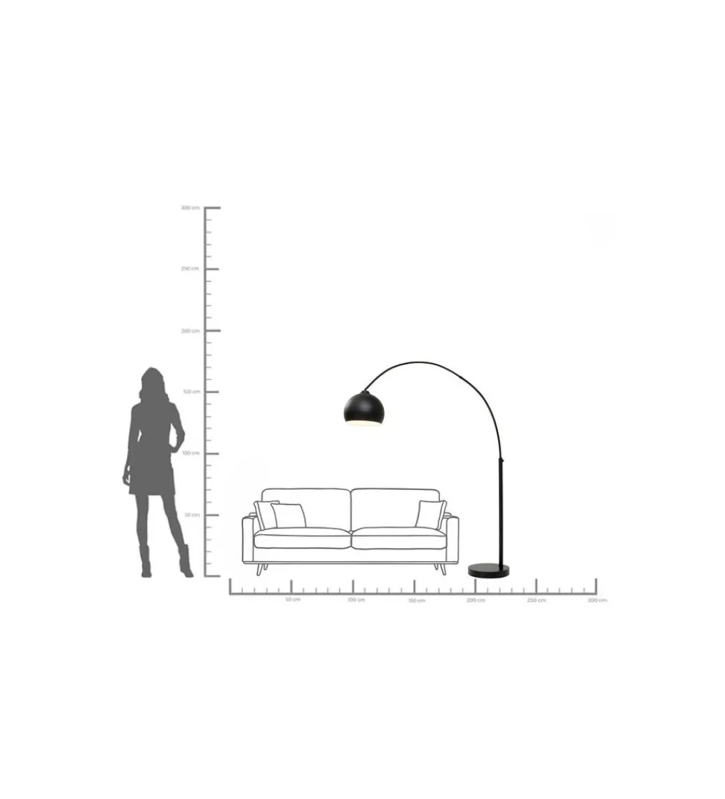 Lampa podłogowa LOUNGE 175 cm czarna*KDesign Discount