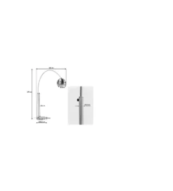 Lampa podłogowa LOUNGE 175 cm czarna*KDesign Discount