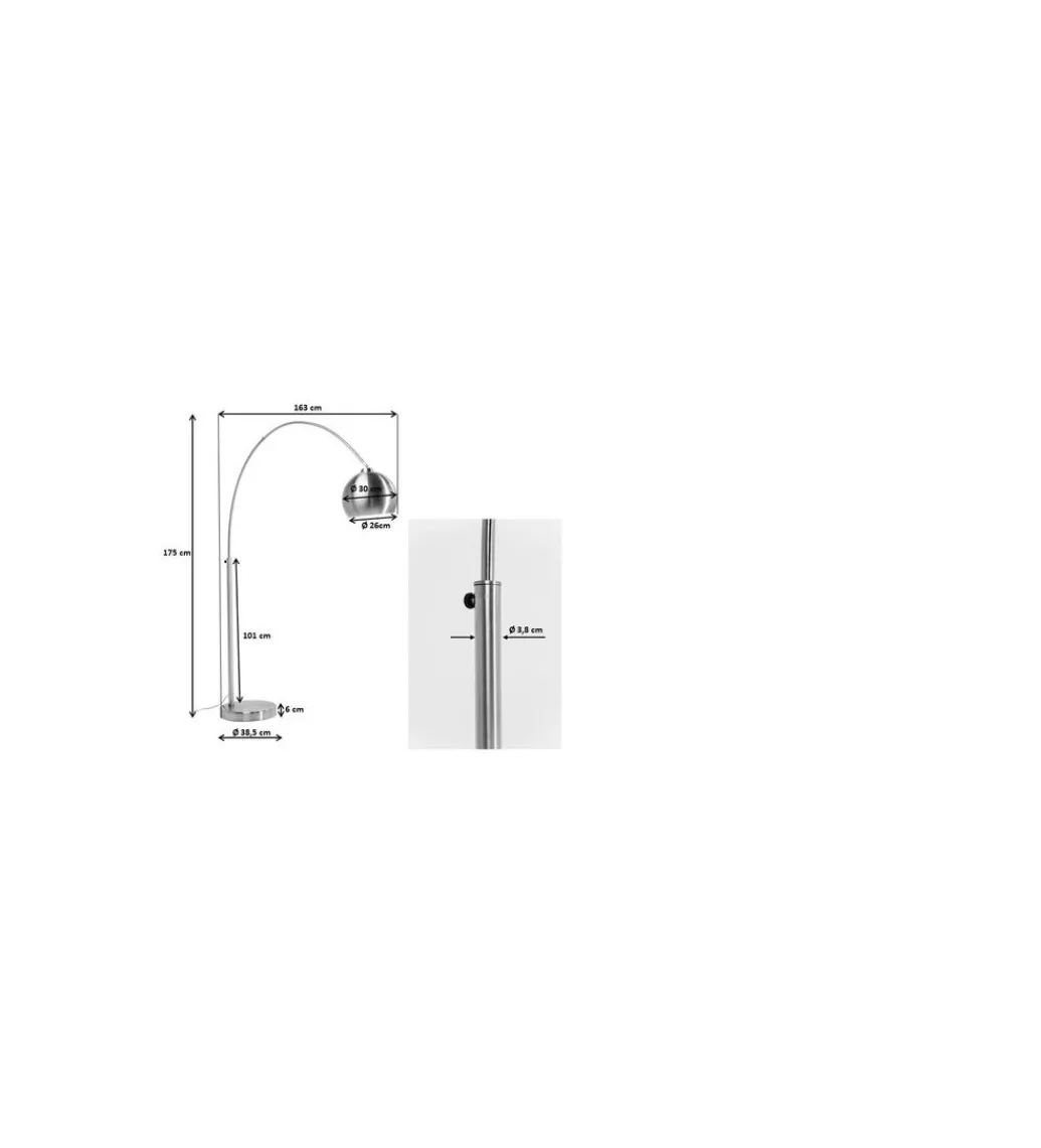 Lampa podłogowa LOUNGE 175 cm czarna*KDesign Discount