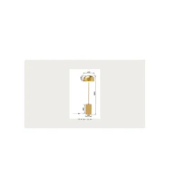 Lampa podłogowa LOUNGY 160 cm złota*KDesign New