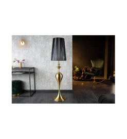 Lampa podłogowa Lucie 160 cm czarno złota*Invicta Interior Best