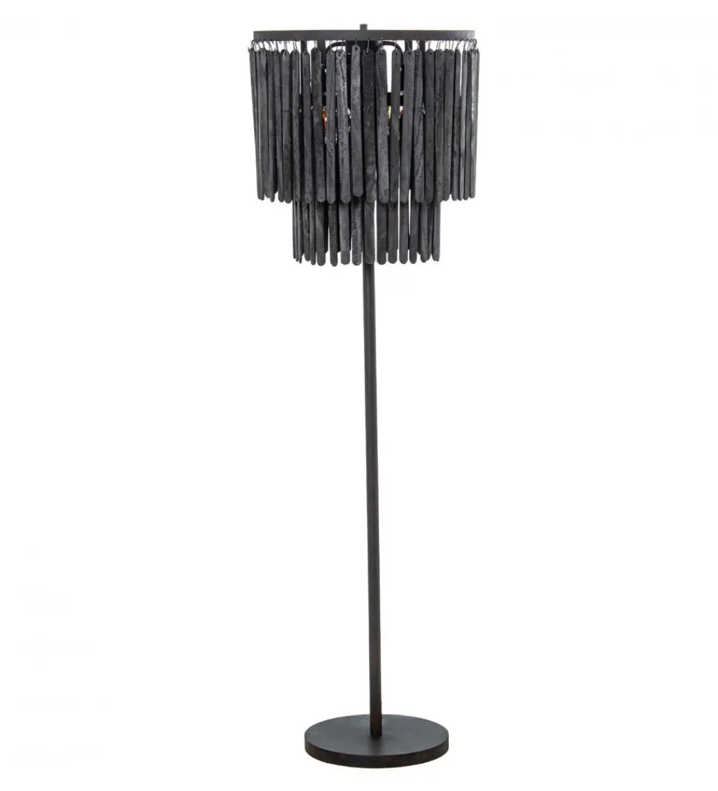Lampa podłogowa LUTER 148 cm czarna*Exclusivas Clearance