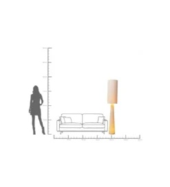 Lampa podłogowa MARLEEN 190 cm boucle beżowa*KDesign New