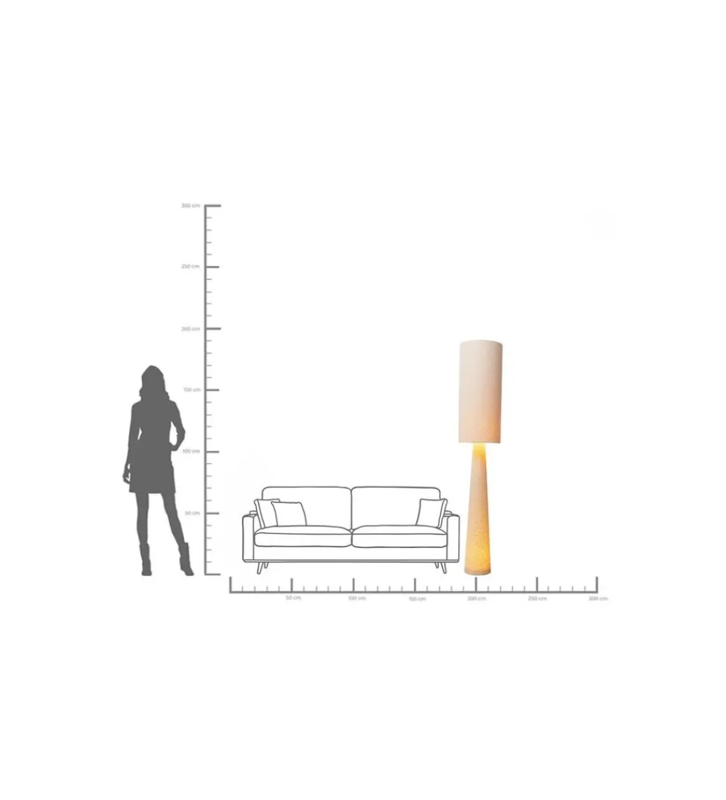 Lampa podłogowa MARLEEN 190 cm boucle beżowa*KDesign New