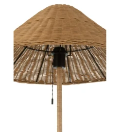 Lampa podłogowa MERTAN 154 cm rattan czarna*J-Line
