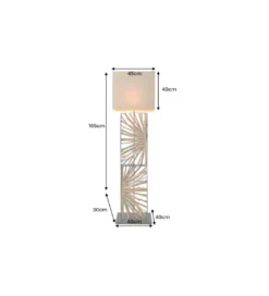 Lampa podłogowa OMAR 165 cm beżowa*Invicta Interior - przedsprzedaż Online