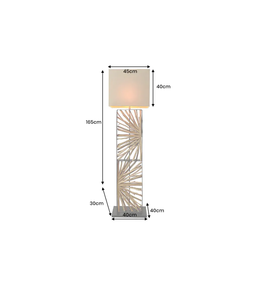 Lampa podłogowa OMAR 165 cm beżowa*Invicta Interior - przedsprzedaż Online