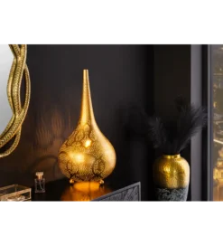 Lampa podłogowa ORIENT LIVING 50 cm ze złotym dekorem*Invicta Interior - przedsprzedaż Sale