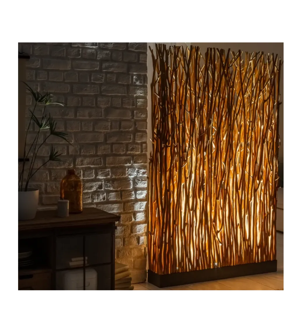 Lampa podłogowa Parave 180 cm longan naturalna*Invicta Interior Clearance