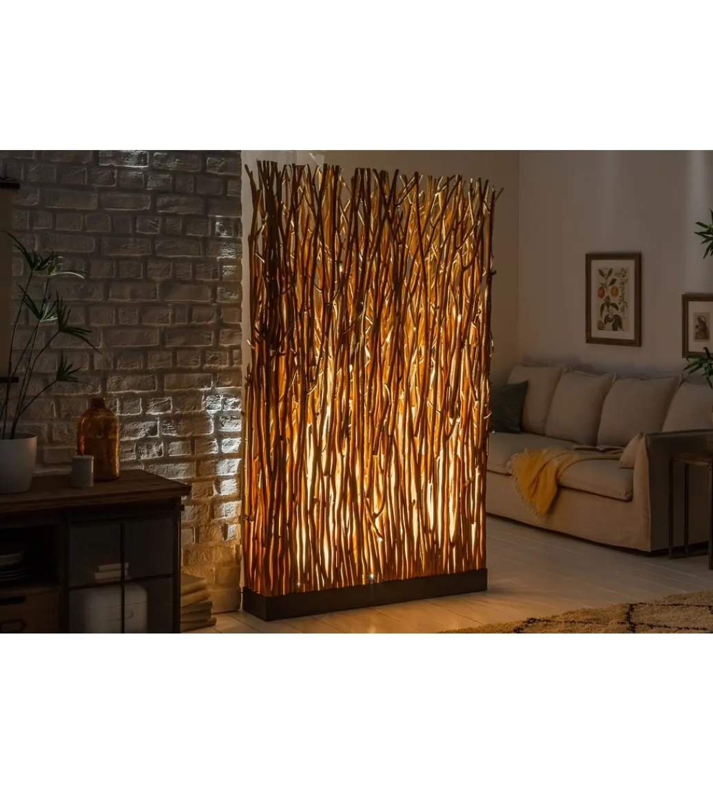 Lampa podłogowa Parave 180 cm longan naturalna*Invicta Interior Clearance