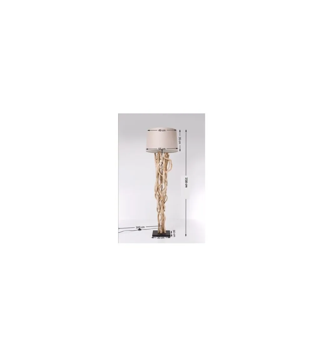 Lampa podłogowa SCULTRA drewno akacja*KDesign Best