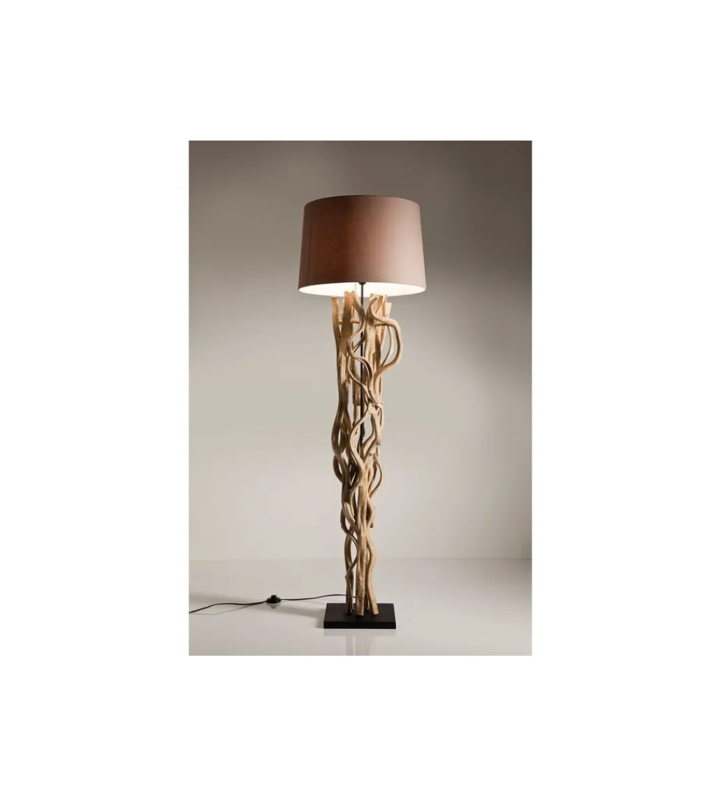 Lampa podłogowa SCULTRA drewno akacja*KDesign Best
