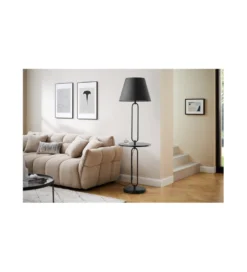 Lampa podłogowa SERVI 175 cm czarna*Invicta Interior