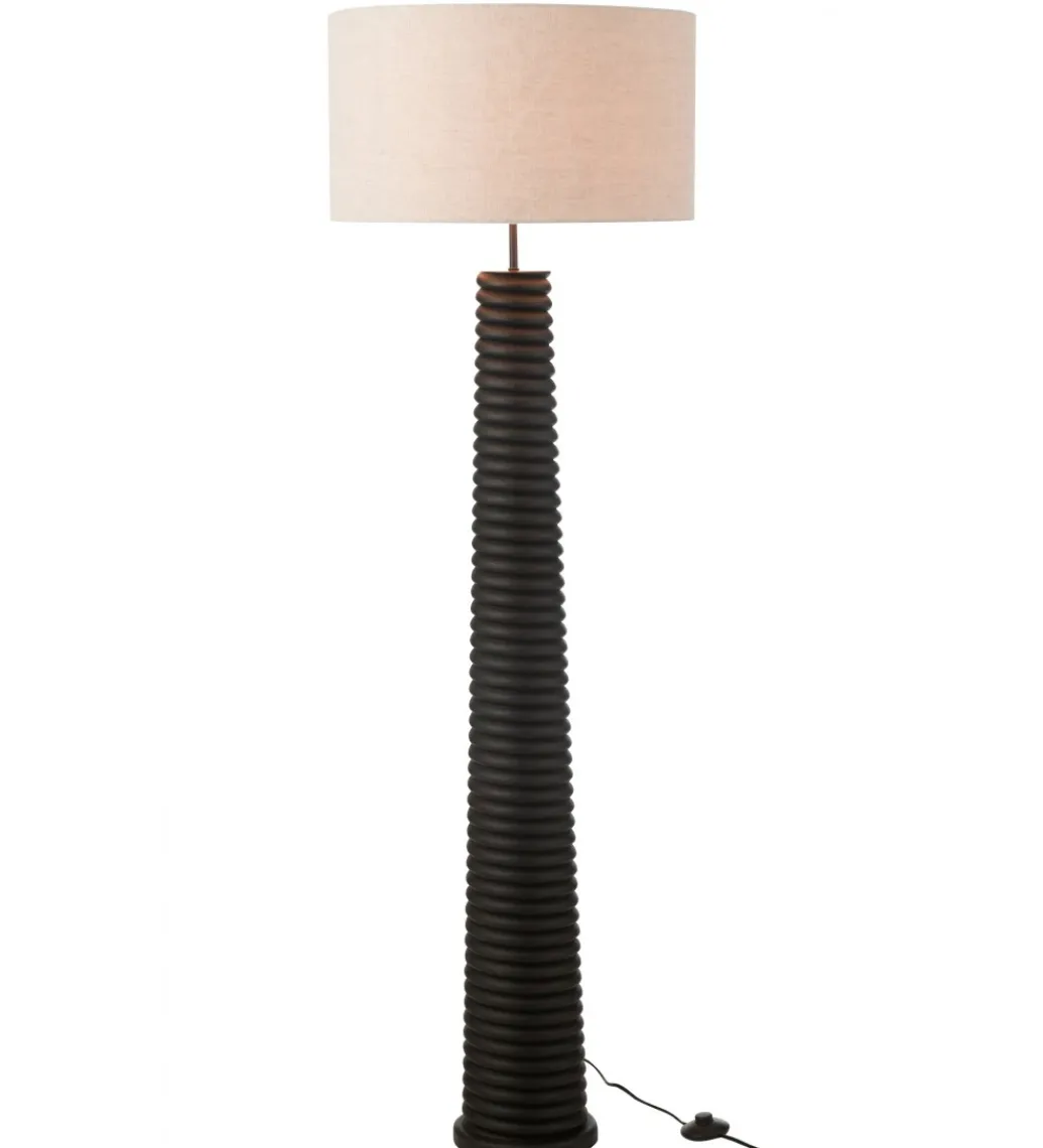 Lampa podłogowa SHARY 160 cm drewno ailanthus czarna*J-Line Hot