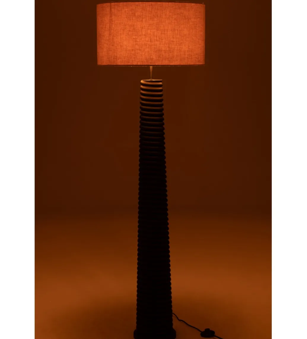 Lampa podłogowa SHARY 160 cm drewno ailanthus czarna*J-Line Hot