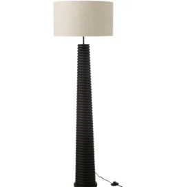 Lampa podłogowa SHARY 160 cm drewno ailanthus czarna*J-Line Hot