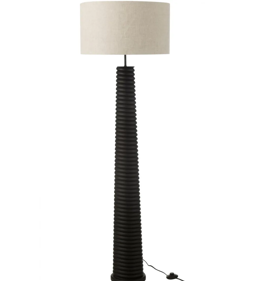 Lampa podłogowa SHARY 160 cm drewno ailanthus czarna*J-Line Hot