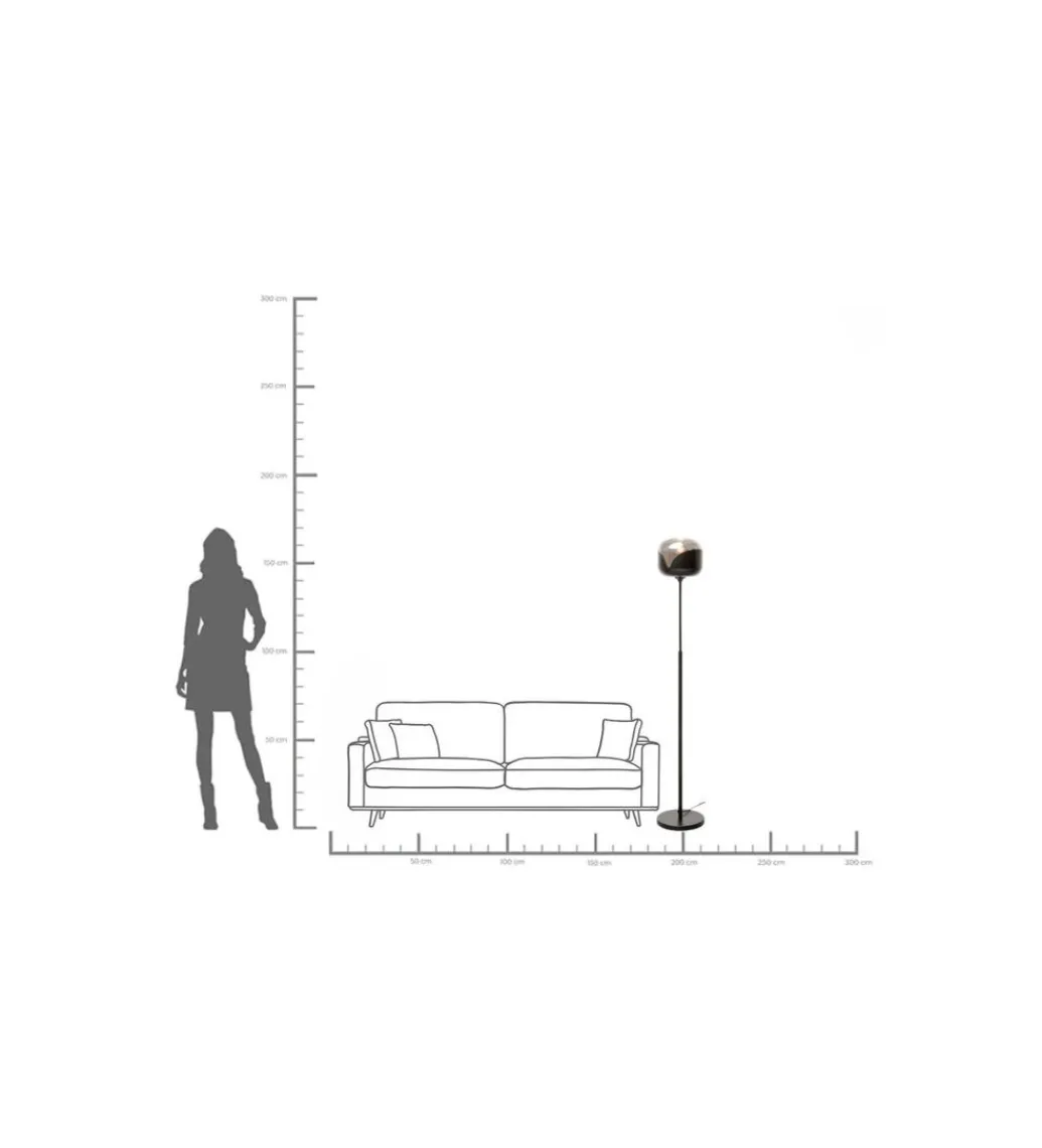 Lampa podłogowa SMOKE GOBLET BALL 160 cm*KDesign Outlet
