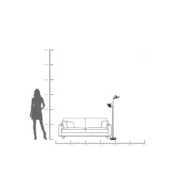 Lampa podłogowa SPEAKER DUO 149 cm czarna*KDesign Sale