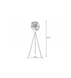 Lampa podłogowa Studio 146 cm czarno srebrna*Invicta Interior